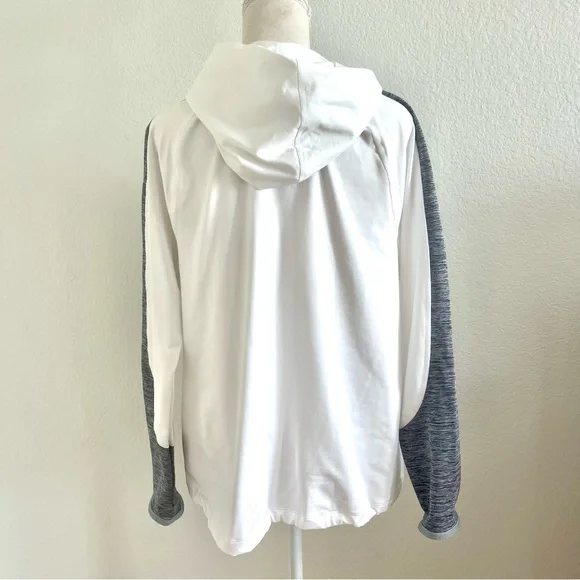 LG Women's White and Gray Hoodie - Picture 2 of 3